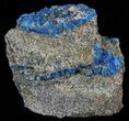 Vibrant Blue Chalcanthite on Sandstone - Poland #61757-1